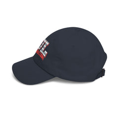 Level Up Living Dad Cap — Vintage American Flag Script Hat