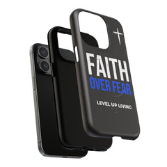 Faith Over Fear Phone Case — Tough Magnetic Protective Case with Cross Design