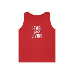 Level Up Living Tank Top — Motivational "Level Up Daily" Fitness Tank