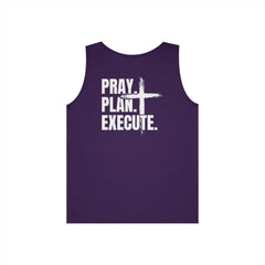 Pray. Plan. Execute. Tank Top — Faith-Inspired Motivational Workout Tank