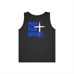 Pray. Plan. Execute. Tank Top — Faith-Inspired Motivational Workout Tank