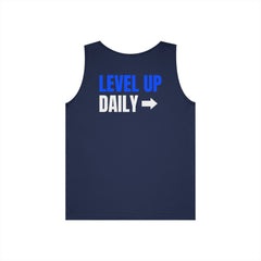 Level Up Living Tank Top — Motivational "Level Up Daily" Fitness Tank