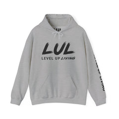 Level Up Living Hoodie — "Wake Up. Lock In. Level Up." Athletic Motivational Sweatshirt