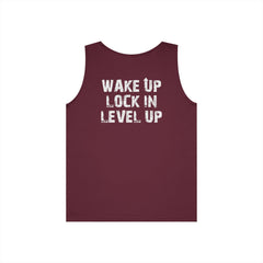 Wake Up Lock In Level Up- Level Up Living Tank Top -Athletics