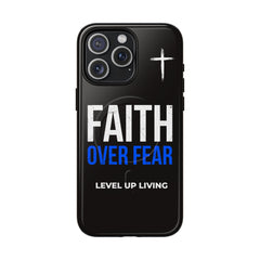 Faith Over Fear Phone Case — Tough Magnetic Protective Case with Cross Design