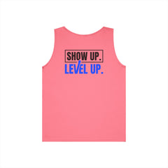 Level Up "Show Up. Level Up." Motivational Tank