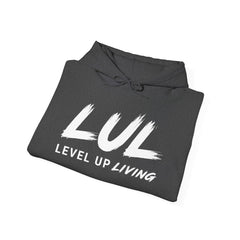 Level Up Living Hoodie — "Wake Up. Lock In. Level Up." Athletic Motivational Sweatshirt