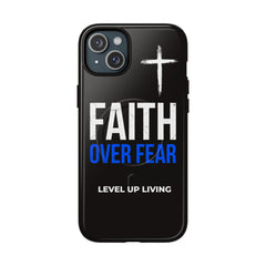 Faith Over Fear Phone Case — Tough Magnetic Protective Case with Cross Design