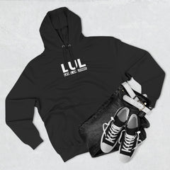 Level Up Living Fleece Hoodie — "Average Is a Choice" Three-Panel