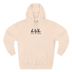 Level Up Living "Level Up Daily" Hoodie — Three-Panel Fleece