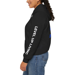 Level Up Living Hoodie – “Income Reflects Your Discipline” Motivational Pullover