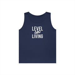 Level Up Living Tank Top — “Your Income Reflects Your Discipline” Motivational Fitness Tank