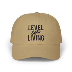 Level Up Living Dad Cap – Embroidered Motivational Baseball Hat (LUL)