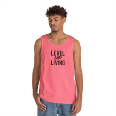 Level Up Living Tank Top — Motivational "Level Up Daily" Fitness Tank