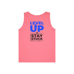 Level Up Tank Top — “Level Up or Stay Stuck” Motivational Fitness Tank