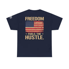 Freedom Fuels the Hustle T-Shirt — American Flag Vintage Patriot Tee