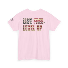 Live Free Level Up T-Shirt — Motivational Graphic Tee