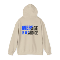 Level Up Living Hoodie — 'LUL' Motivational Pullover (Front Logo, Back ‘Average Is A Choice’)
