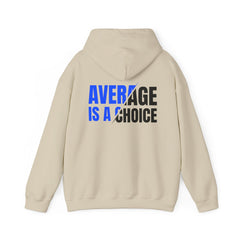 Level Up Living Hoodie — 'LUL' Motivational Pullover (Front Logo, Back ‘Average Is A Choice’)