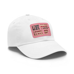 Leather Patch Dad Hat — 'Live Free' Vintage American Flag Baseball Cap