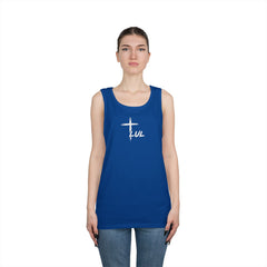 Faith Over Fear Tank Top — Christian Cross Graphic Spiritual Shirt