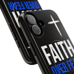 Faith Over Fear Phone Case — Tough Magnetic Protective Case with Cross Design