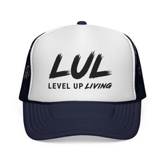 Trucker Hat – "LUL Level Up Living" Mesh Cap | Motivational Casual Streetwear