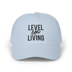 Level Up Living Dad Cap – Embroidered Motivational Baseball Hat (LUL)