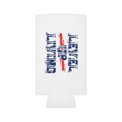 Patriotic Living Legend Can Cooler – Distressed Red, White & Blue Drink Koozie