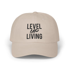 Level Up Living Dad Cap – Embroidered Motivational Baseball Hat (LUL)