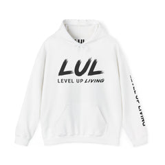 Level Up Living Hoodie — "Wake Up. Lock In. Level Up." Athletic Motivational Sweatshirt