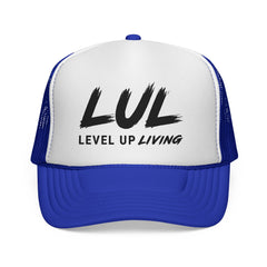 Trucker Hat – "LUL Level Up Living" Mesh Cap | Motivational Casual Streetwear