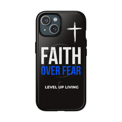 Faith Over Fear Phone Case — Tough Magnetic Protective Case with Cross Design