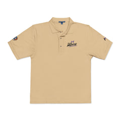 Embroidered Polo Shirt — 'Moxie' Logo Short-Sleeve
