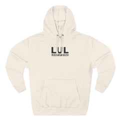 Level Up Living Fleece Hoodie — "Average Is a Choice" Three-Panel