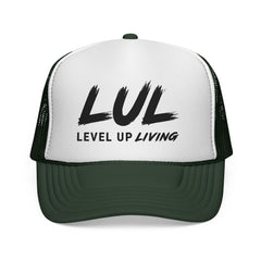 Trucker Hat – "LUL Level Up Living" Mesh Cap | Motivational Casual Streetwear