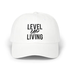Level Up Living Dad Cap – Embroidered Motivational Baseball Hat (LUL)