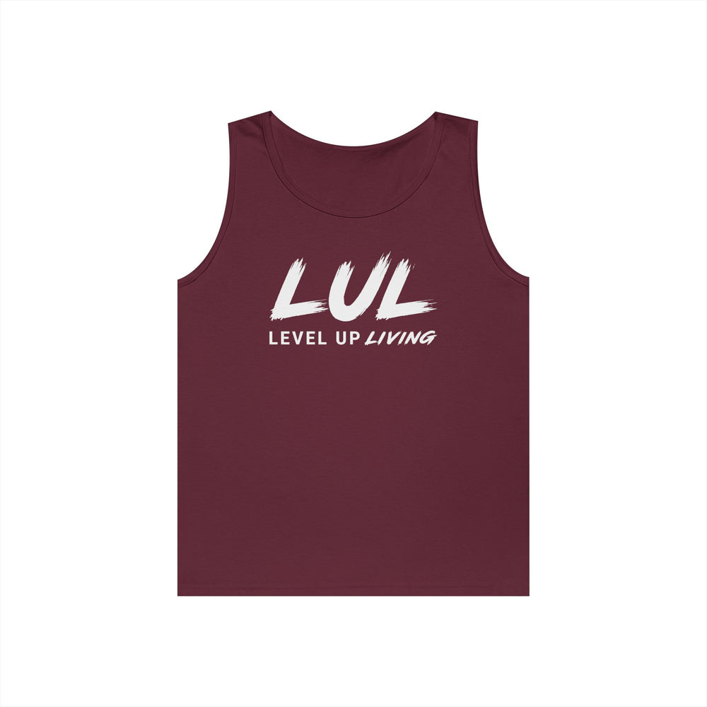 Maroon motivational fitness tank top