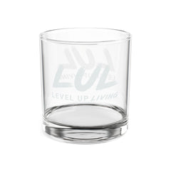 Engraved 10.5oz Whiskey Glass — "Level Up Living" Rocks Glass