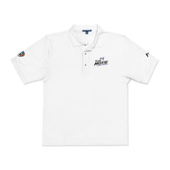 Embroidered Polo Shirt — 'Moxie' Logo Short-Sleeve