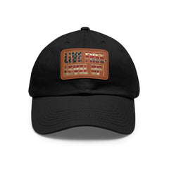 Leather Patch Dad Hat — 'Live Free' Vintage American Flag Baseball Cap