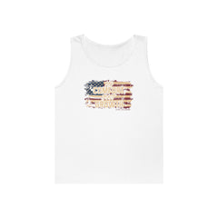 Tank Top — Distressed American Flag "Freedom Forever" Patriotic Tank