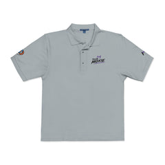 Embroidered Polo Shirt — 'Moxie' Logo Short-Sleeve