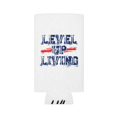 Patriotic Living Legend Can Cooler – Distressed Red, White & Blue Drink Koozie