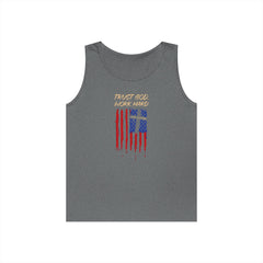 Patriotic 'Trust God, Work Hard' Tank Top
